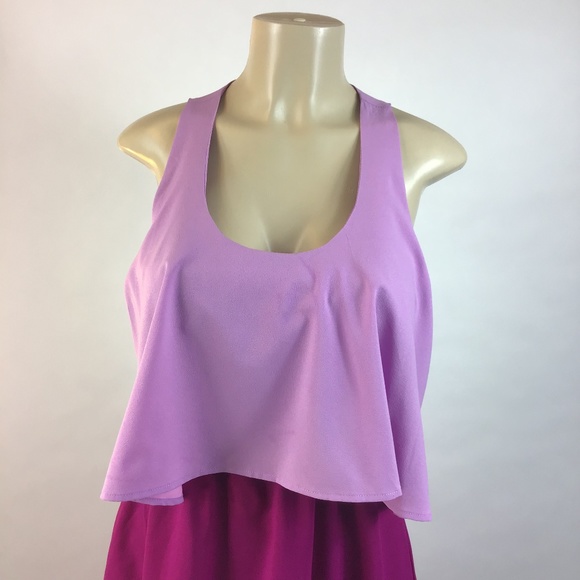 Forever 21 High Low Summer Dress Pink Medium - Picture 4 of 8